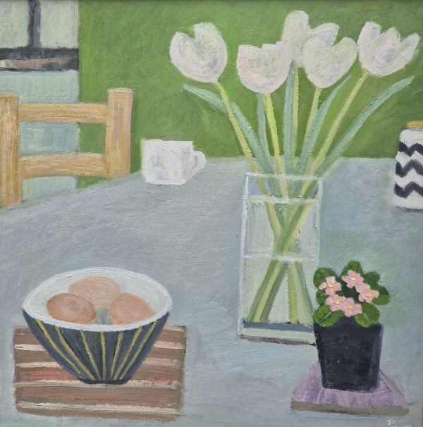 Tulips, Eggs and Potplants