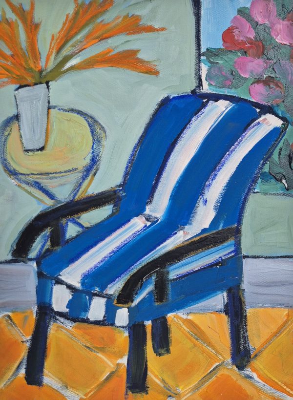 Blue Stripy Chair